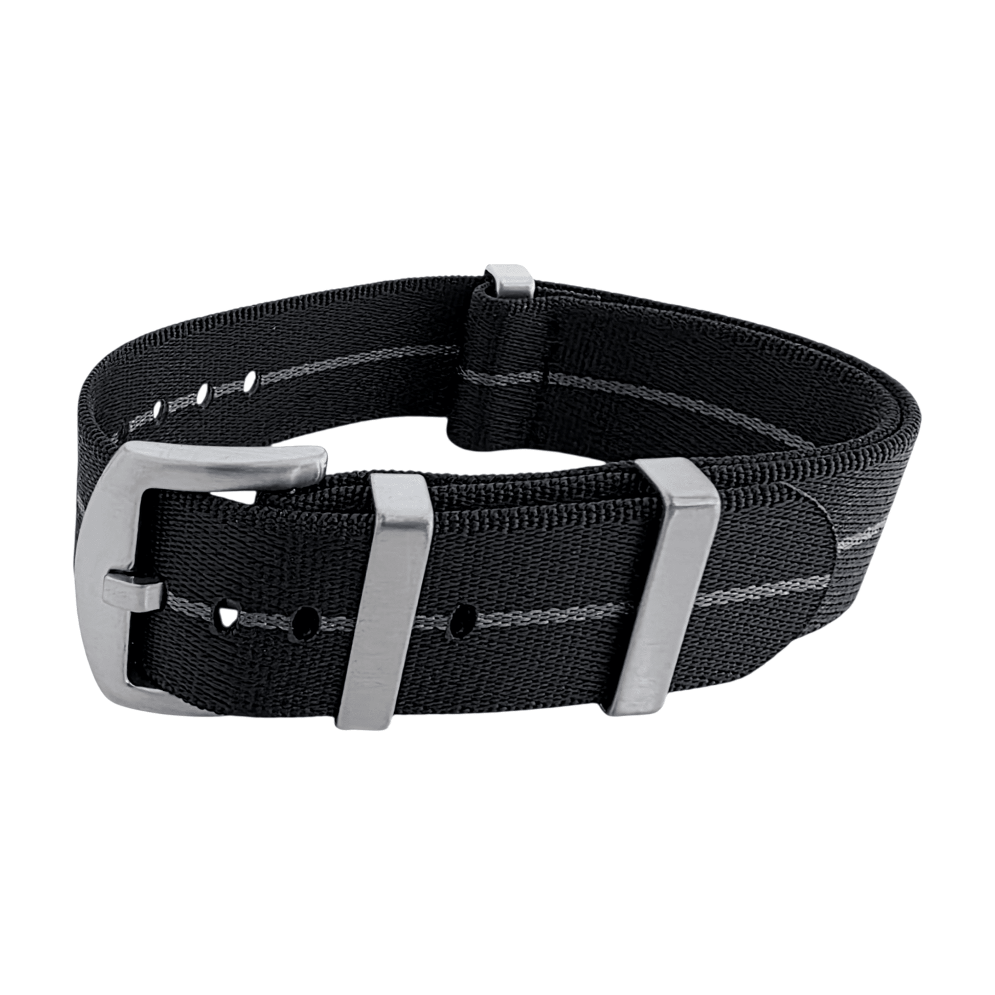 Serica 1.8mm Thick Nylon Military Watch Strap 18mm 20mm 22mm Black Grey - Wrist Envy