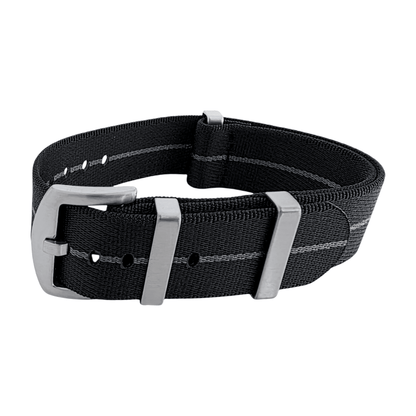 Serica 1.8mm Thick Nylon Military Watch Strap 18mm 20mm 22mm Black Grey - Wrist Envy