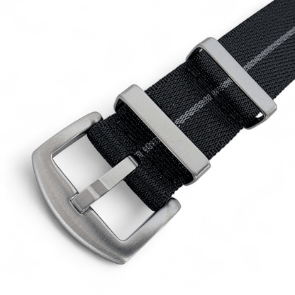 Serica 1.8mm Thick Nylon Military Watch Strap 18mm 20mm 22mm Black Grey - Wrist Envy