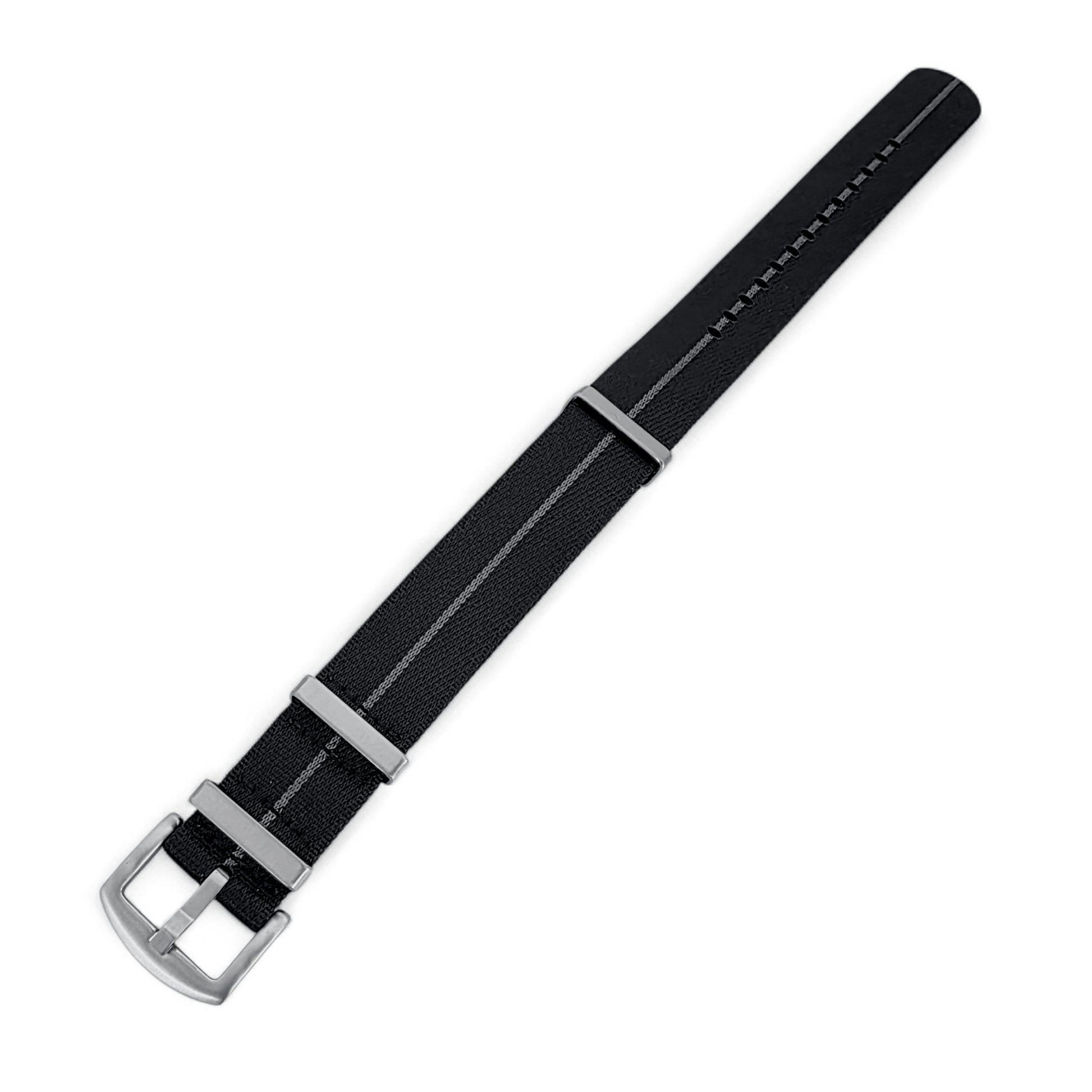 Serica 1.8mm Thick Nylon Military Watch Strap 18mm 20mm 22mm Black Grey - Wrist Envy