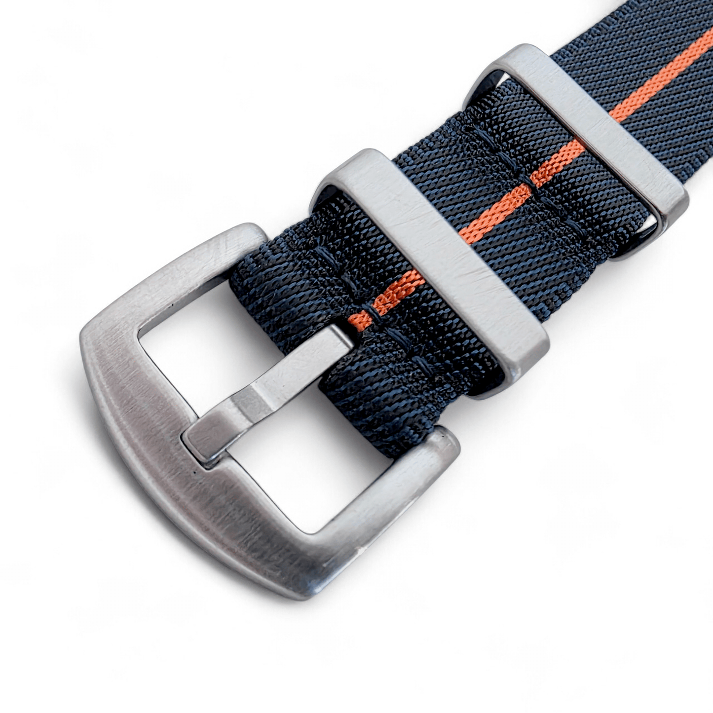 Serica 1.8mm Thick Nylon Military Watch Strap 20mm 22mm Blue Orange - Wrist Envy
