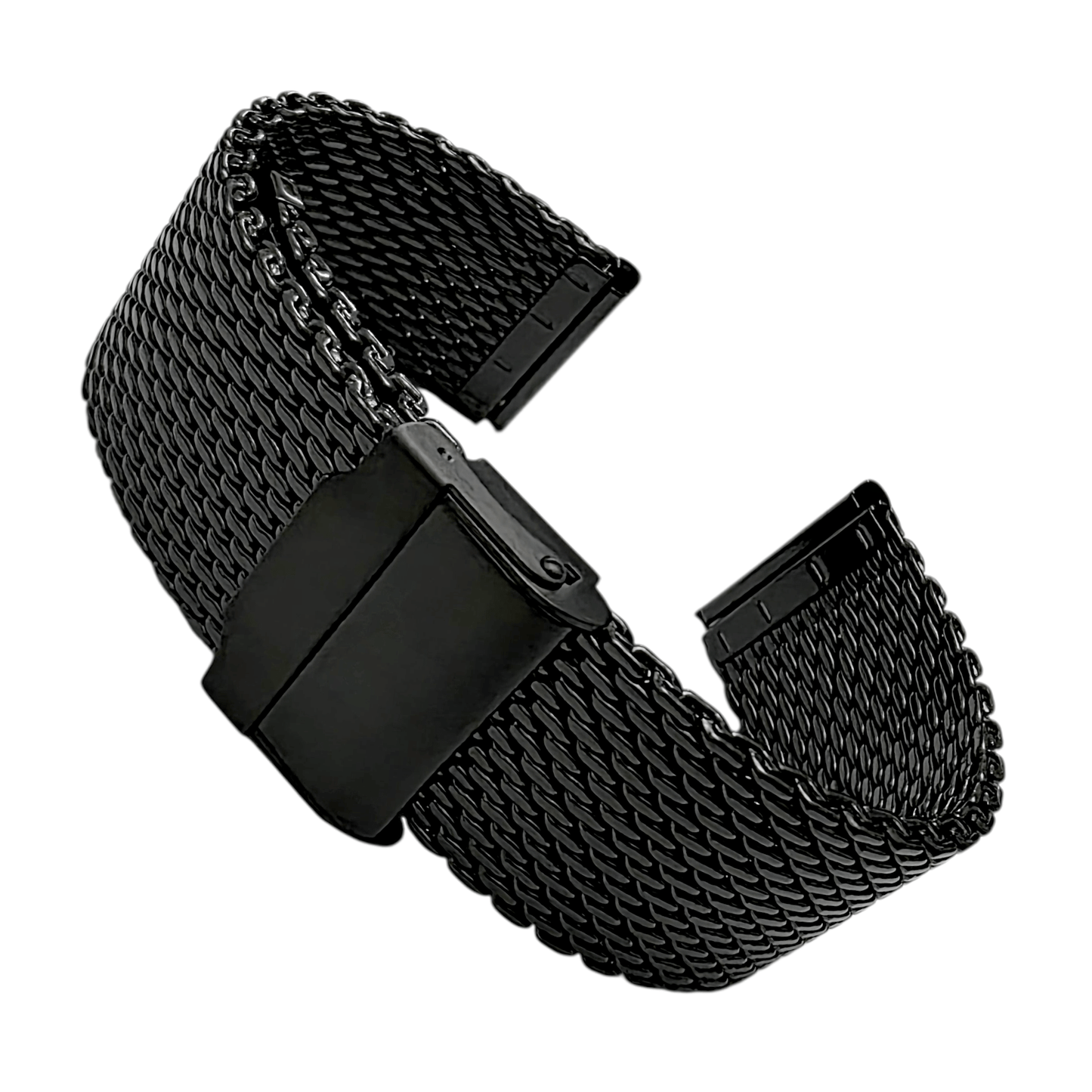 Shark Mesh Black High Quality 2.7mm Thick Milanese Watch Strap 18 20 22 mm - Wrist Envy