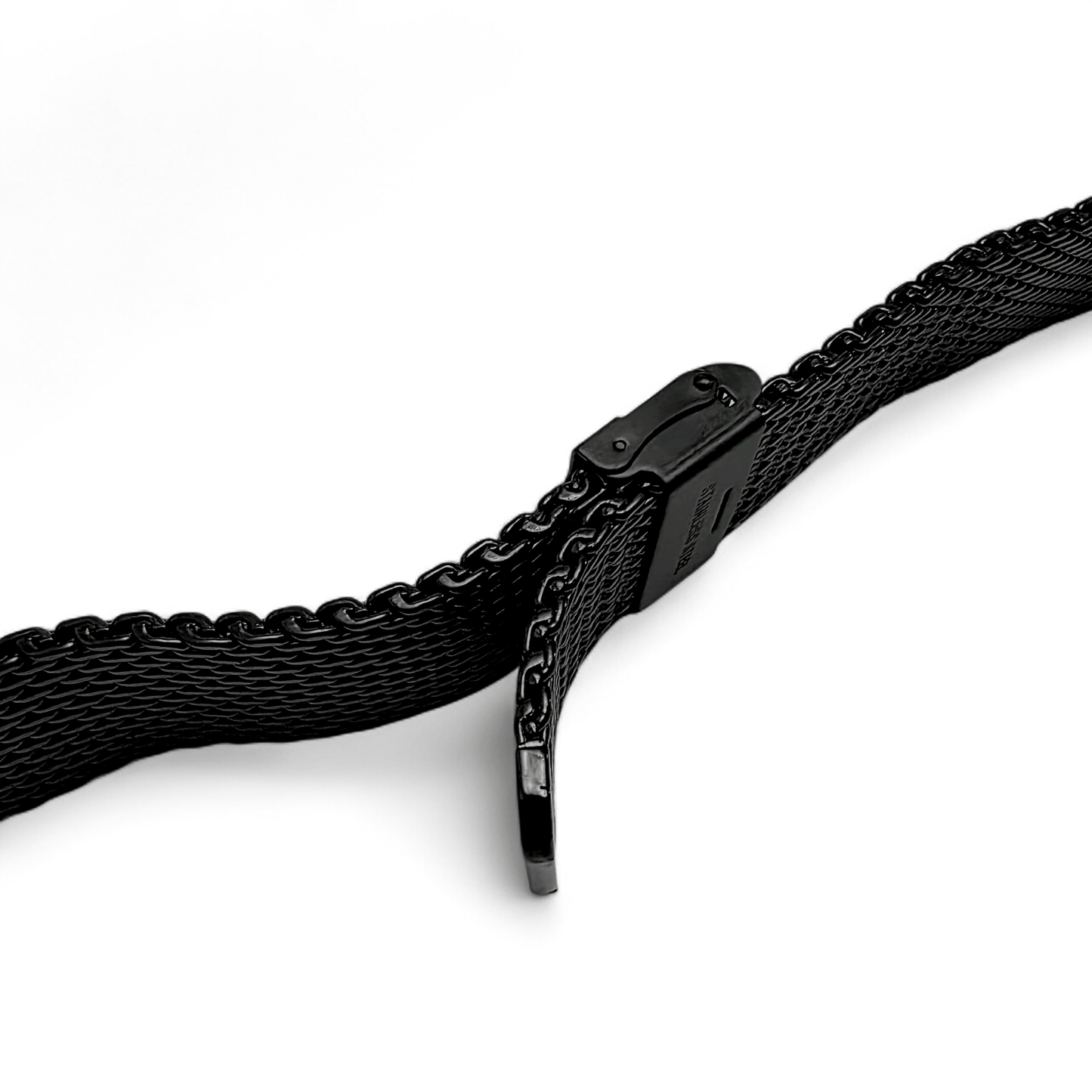 Shark Mesh Black High Quality 2.7mm Thick Milanese Watch Strap 18 20 22 mm - Wrist Envy