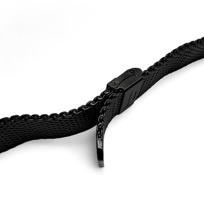 Shark Mesh Black High Quality 2.7mm Thick Milanese Watch Strap 18 20 22 mm - Wrist Envy