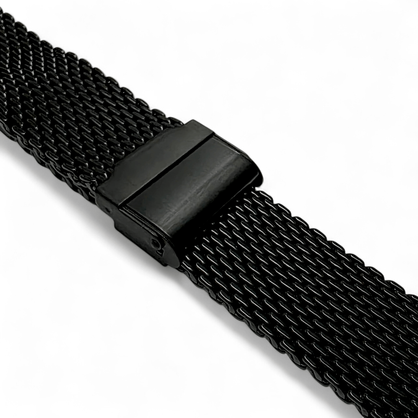 Shark Mesh Black High Quality 2.7mm Thick Milanese Watch Strap 18 20 22 mm - Wrist Envy