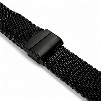 Shark Mesh Black High Quality 2.7mm Thick Milanese Watch Strap 18 20 22 mm - Wrist Envy