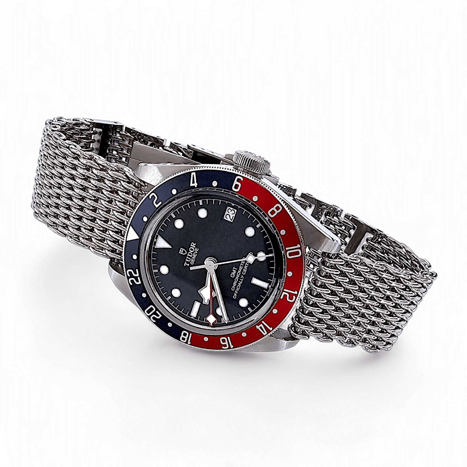 Shark Mesh H Link Black PVD 4.2mm Thick Watch Bracelet 20mm 22mm - Wrist Envy