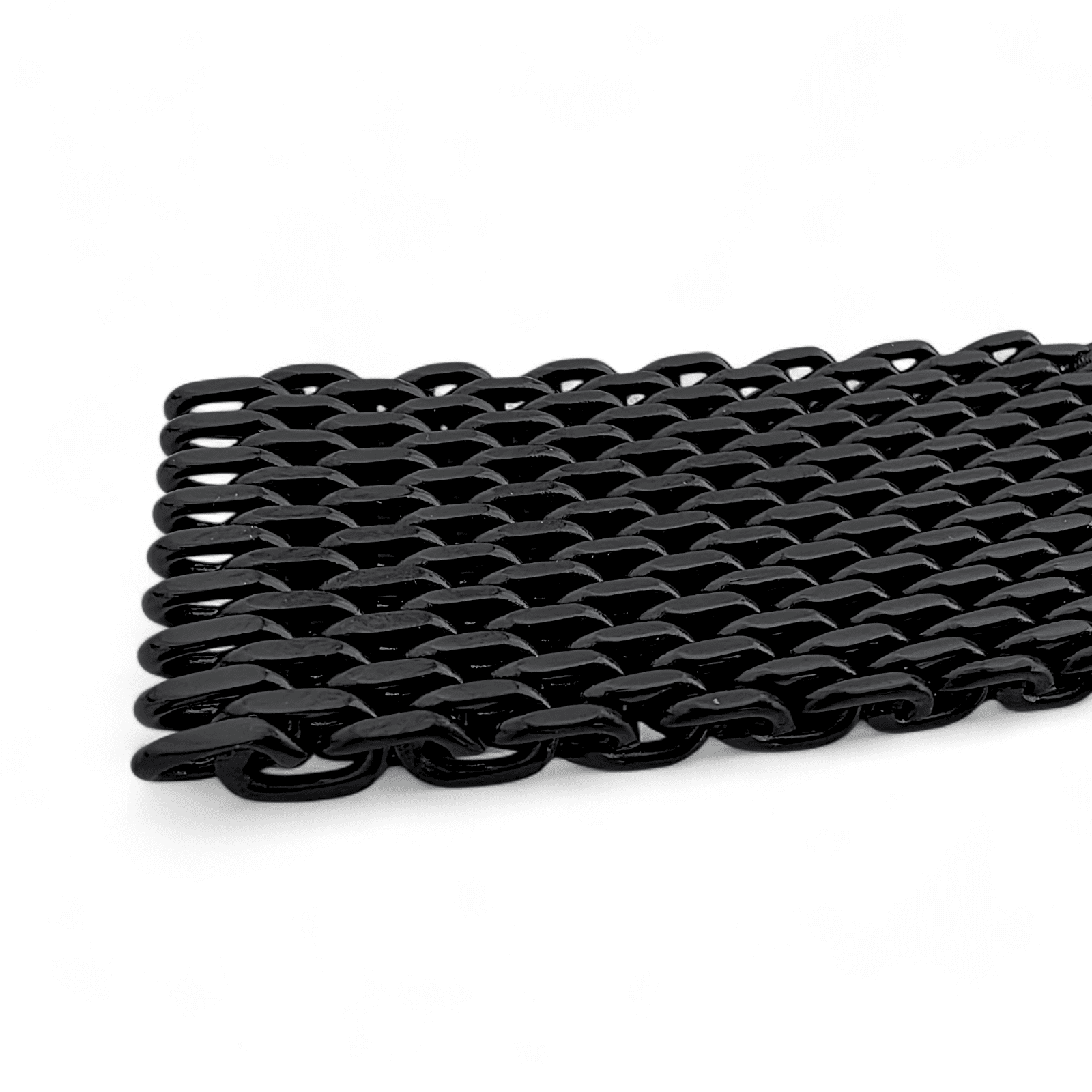 Shark Mesh H Link Black PVD 4.2mm Thick Watch Bracelet 20mm 22mm - Wrist Envy