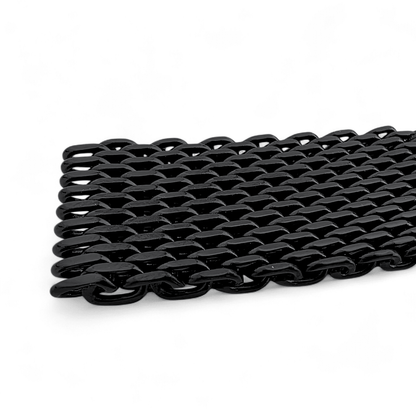 Shark Mesh H Link Black PVD 4.2mm Thick Watch Bracelet 20mm 22mm - Wrist Envy