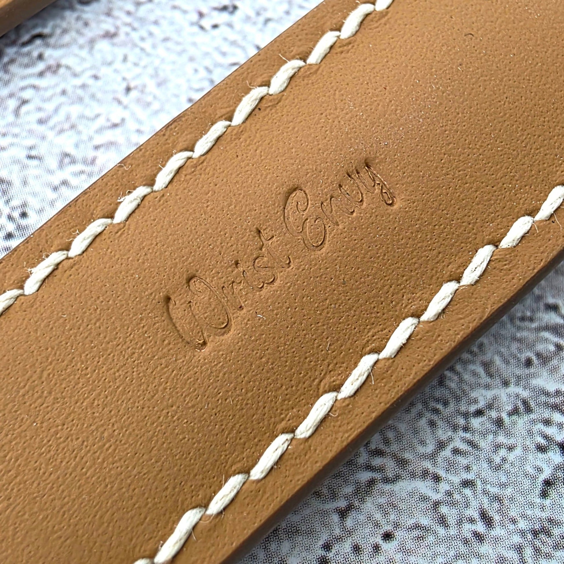 Shell Cordovan Hand Stitched Leather Strap 20mm - Wrist Envy