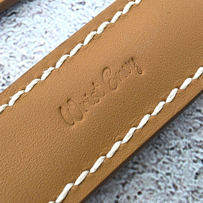 Shell Cordovan Hand Stitched Leather Strap 20mm - Wrist Envy