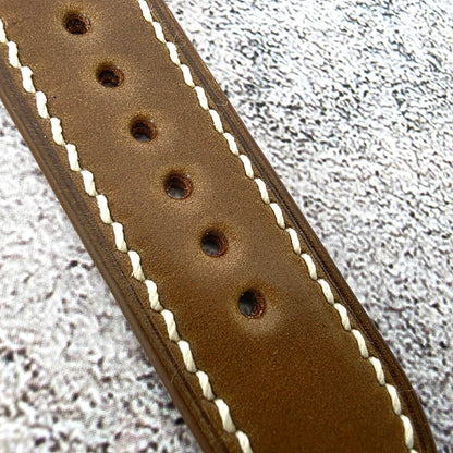 Shell Cordovan Hand Stitched Leather Strap 20mm - Wrist Envy