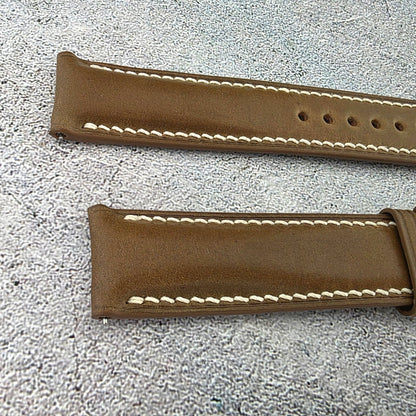 Shell Cordovan Hand Stitched Leather Strap 20mm - Wrist Envy
