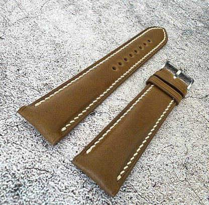 Shell Cordovan Hand Stitched Leather Strap 20mm - Wrist Envy