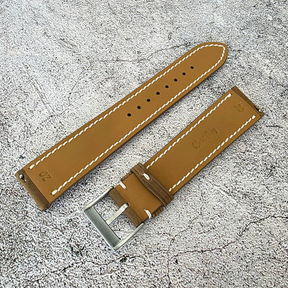 Shell Cordovan Hand Stitched Leather Strap 20mm - Wrist Envy