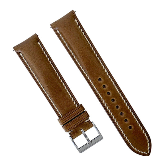 Shell Cordovan Hand Stitched Leather Strap 20mm - Wrist Envy