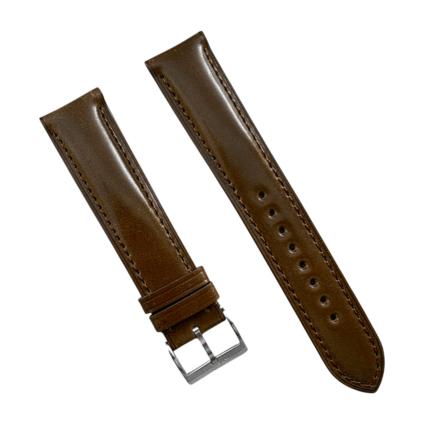 Shell Cordovan Leather Strap 20mm Bourbon - Wrist Envy