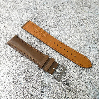Shell Cordovan Leather Watch Strap - Custom Ready Made - Bourbon - Wrist Envy