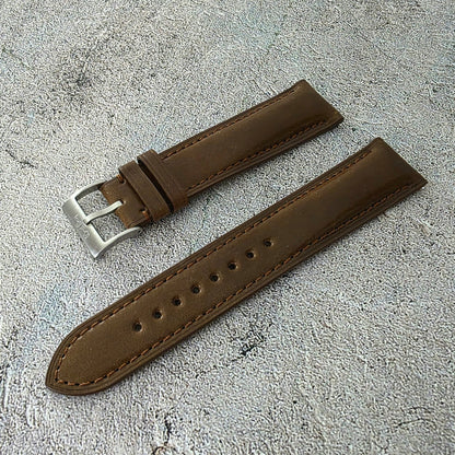 Shell Cordovan Leather Watch Strap - Custom Ready Made - Bourbon - Wrist Envy