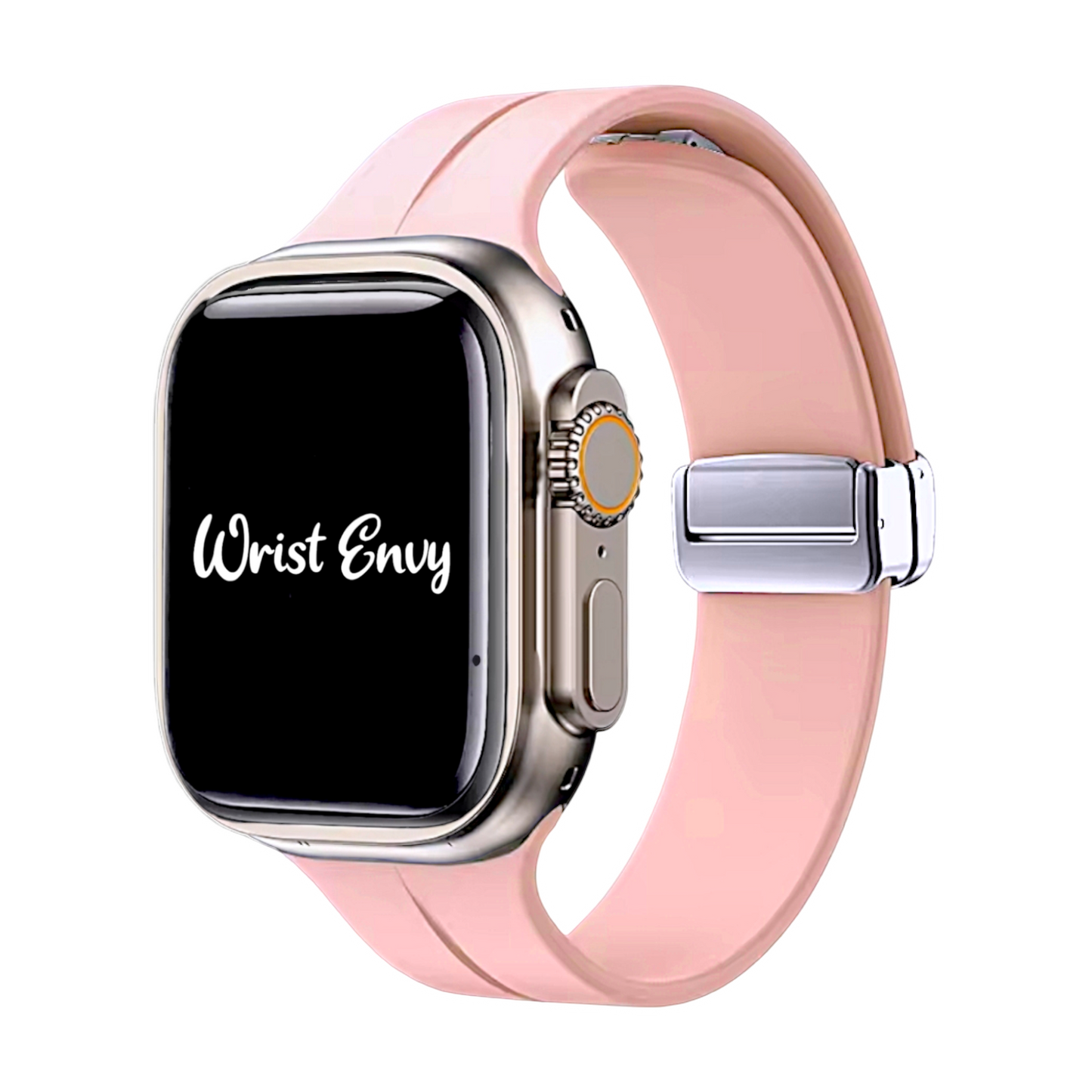 Rubber Watch Strap For Apple Watch Pink