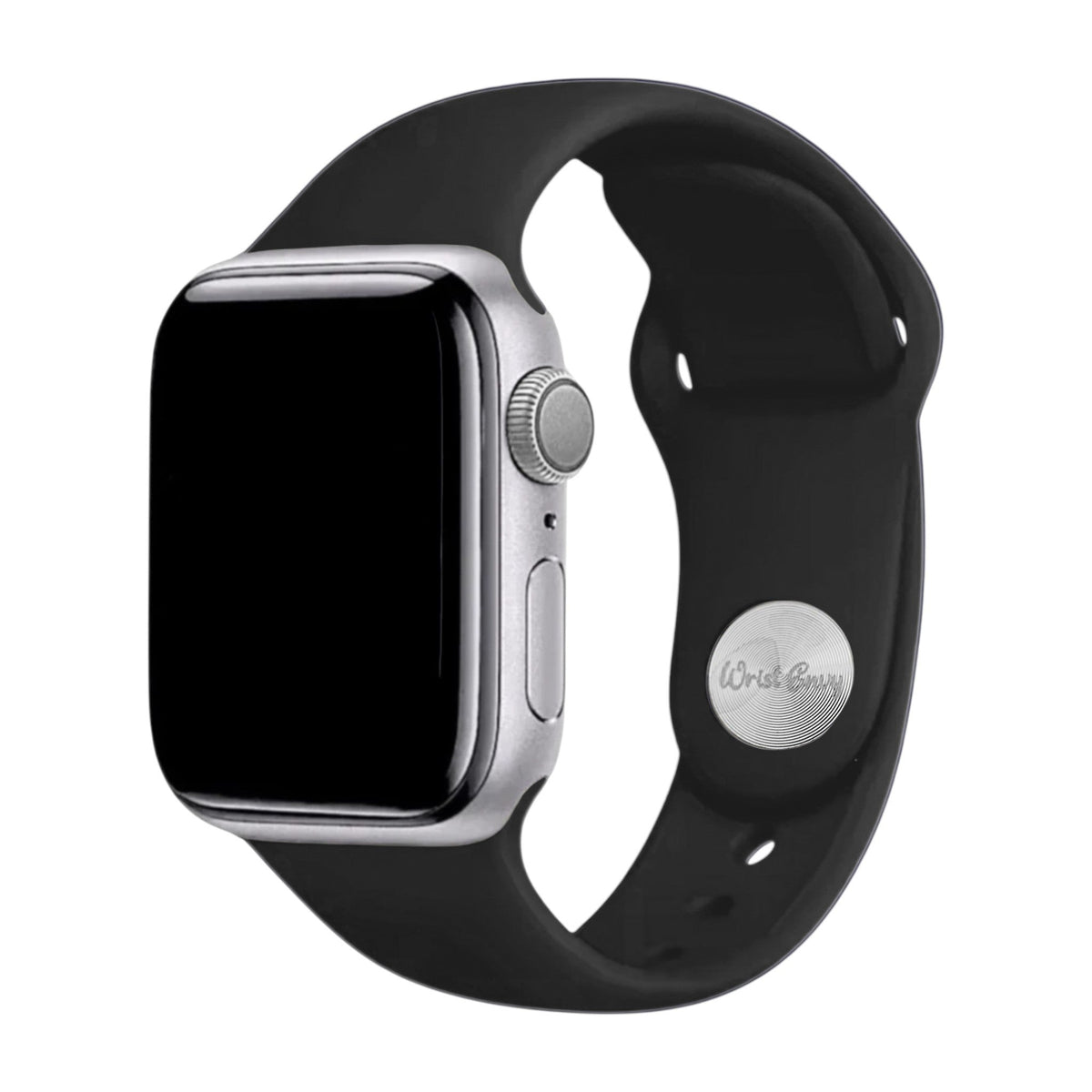 Soft Silicone Watch Strap For Apple Smart Watch Jet Black - Wrist Envy