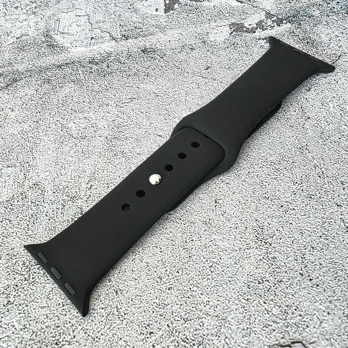 Soft Silicone Watch Strap For Apple Smart Watch Jet Black - Wrist Envy