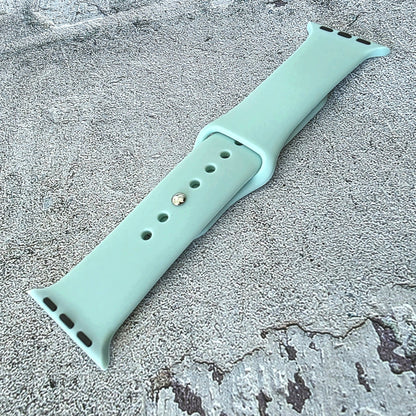 Soft Silicone Watch Strap For Apple Smart Watch Light Mint - Wrist Envy