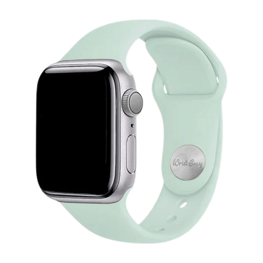 Soft Silicone Watch Strap For Apple Smart Watch Light Mint - Wrist Envy