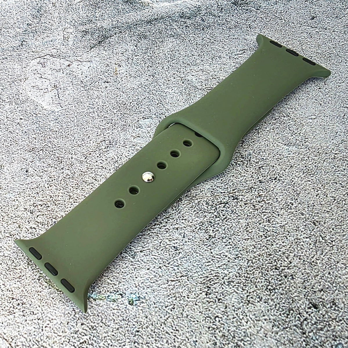 Soft Silicone Watch Strap For Apple Smart Watch Olive - Wrist Envy