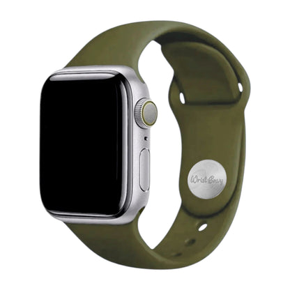 Soft Silicone Watch Strap For Apple Smart Watch Olive - Wrist Envy
