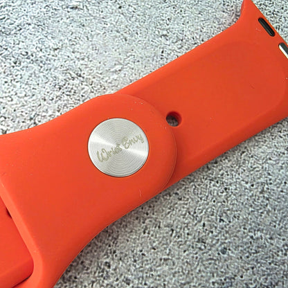Soft Silicone Watch Strap For Apple Smart Watch Orange - Wrist Envy