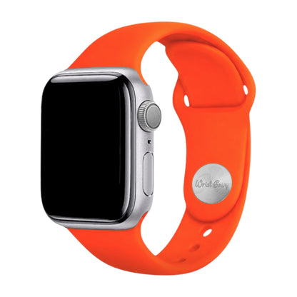 Soft Silicone Watch Strap For Apple Smart Watch Orange - Wrist Envy