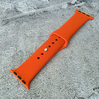 Soft Silicone Watch Strap For Apple Smart Watch Orange - Wrist Envy