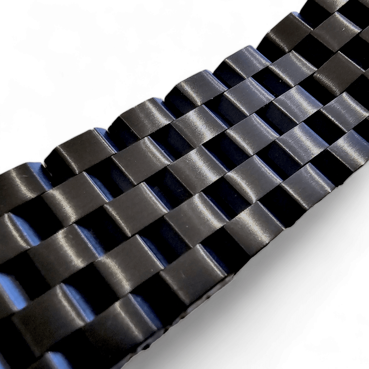 Solid Stainless Steel Watch Strap Band Bracelet Heavy Black PVD 20mm 22mm Mens - Wrist Envy