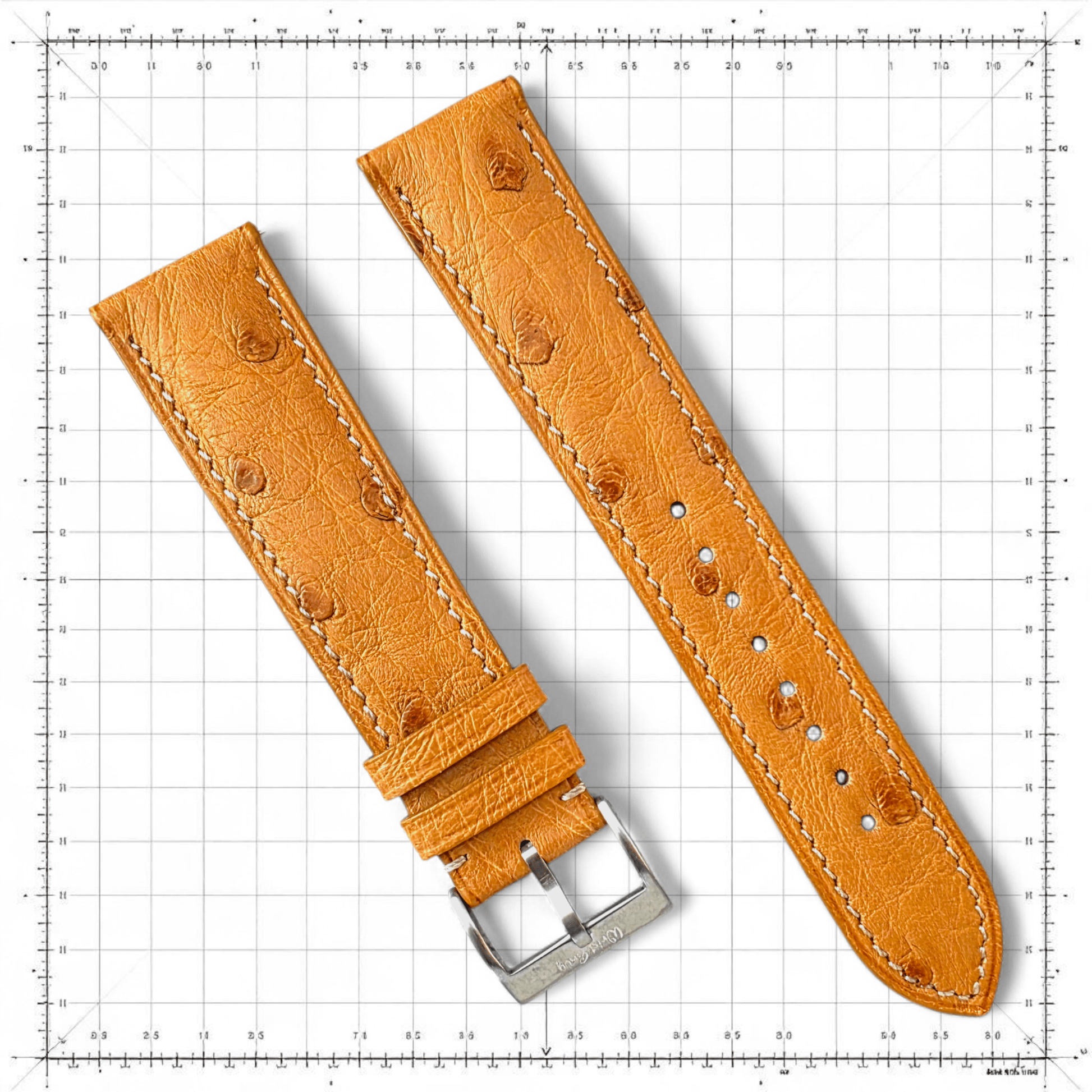 South African Ostrich Strap - Custom Made To Order - Wrist Envy