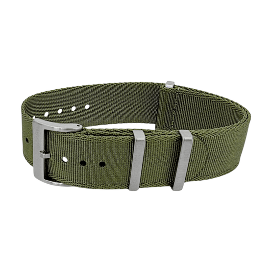 Sovereign Luxury Nylon Watch Strap Military 18mm 20mm 22mm Army Green - Wrist Envy