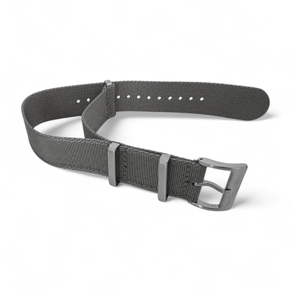 Sovereign Luxury Nylon Watch Strap Military 18mm 20mm 22mm Silver Grey - Wrist Envy