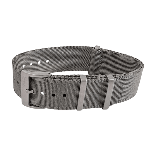 Sovereign Luxury Nylon Watch Strap Military 18mm 20mm 22mm Silver Grey - Wrist Envy