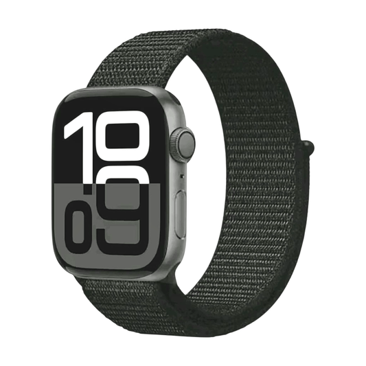 Sport Loop Nylon Watch Strap For Apple Watch Black - Wrist Envy