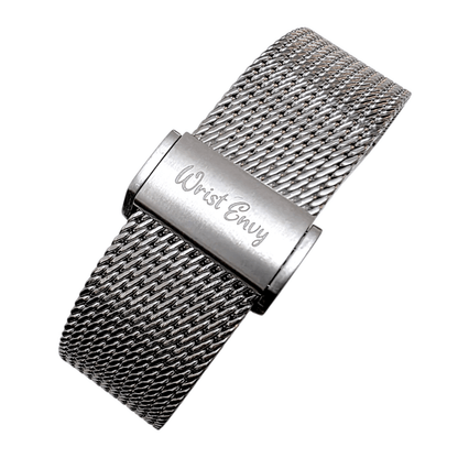 Tight Weave Mesh Watch Bracelet 316L Stainless Steel 20mm 22mm - Wrist Envy