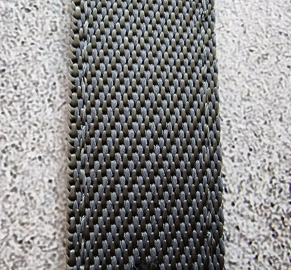 Two Piece Watch Strap Band Canvas Sailcloth 22mm Grey - Wrist Envy