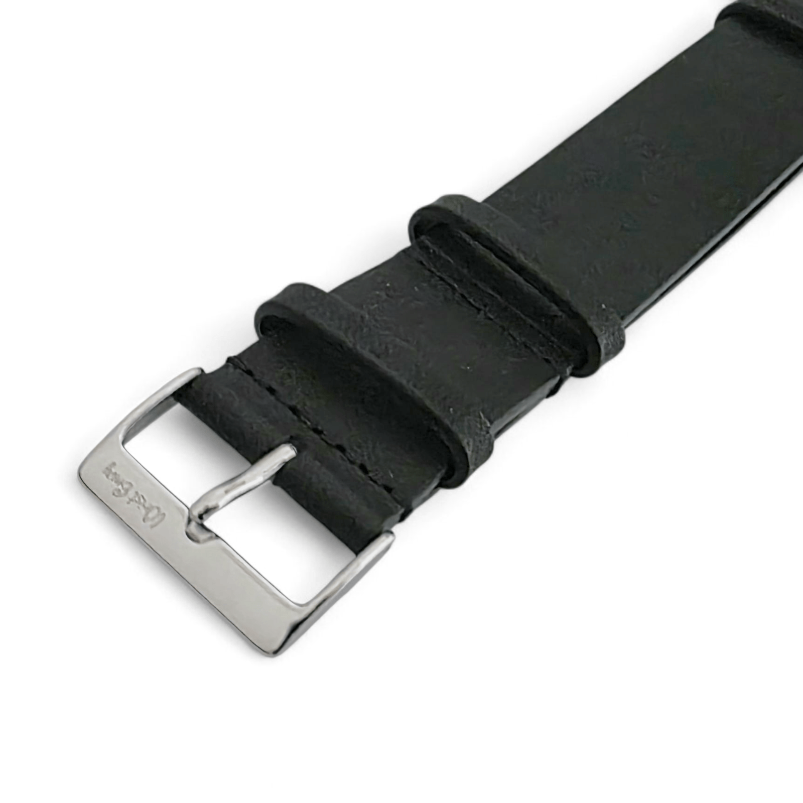 Vanguard Horween Leather Military Watch Strap 20mm 22mm Black - Wrist Envy