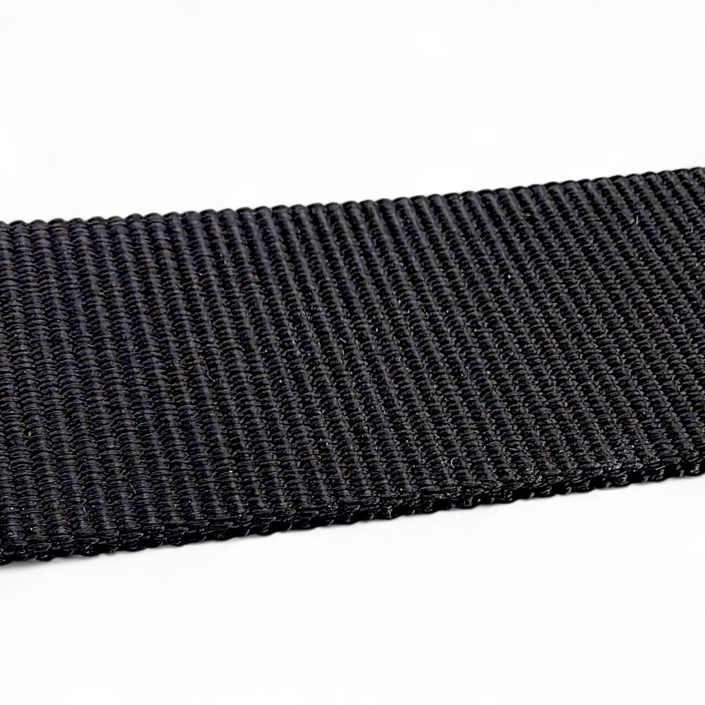 Velour Tubular Soft Touch Nylon Black Buckle Watch Strap 20mm 22mm Obsidian Black - Wrist Envy