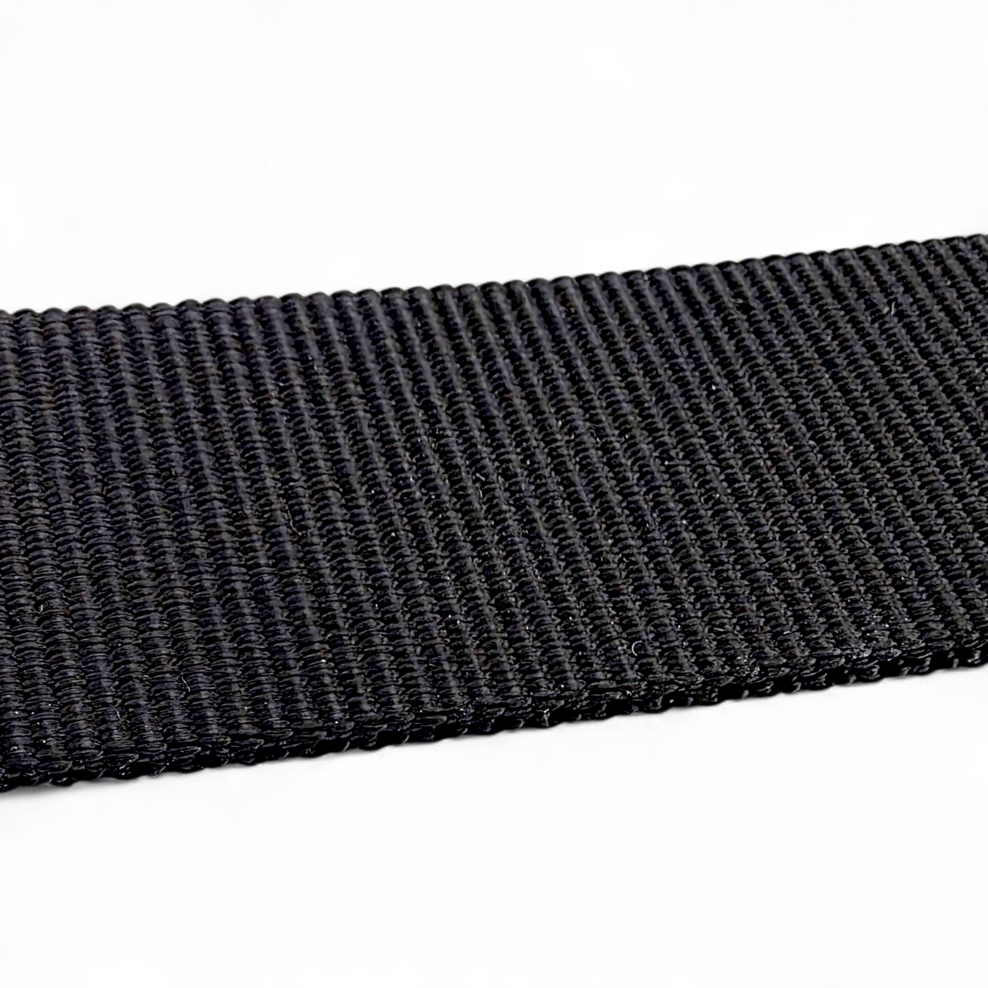 Velour Tubular Soft Touch Nylon Black Buckle Watch Strap 20mm 22mm Obsidian Black - Wrist Envy