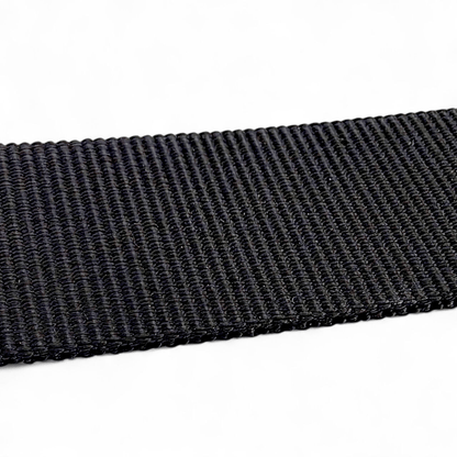 Velour Tubular Soft Touch Nylon Black Buckle Watch Strap 20mm 22mm Obsidian Black - Wrist Envy