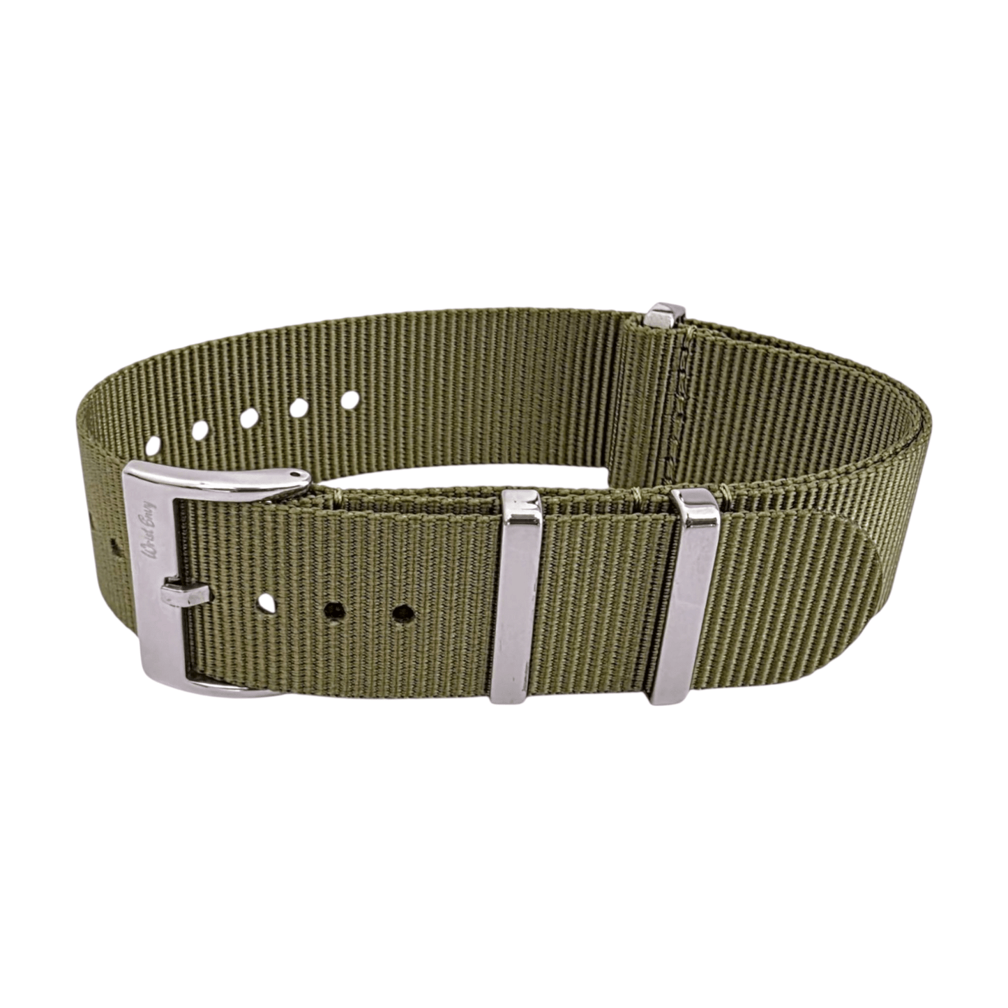 Velour Tubular Soft Touch Nylon Military Watch Strap 300mm 20mm 22mm Army Green - Wrist Envy