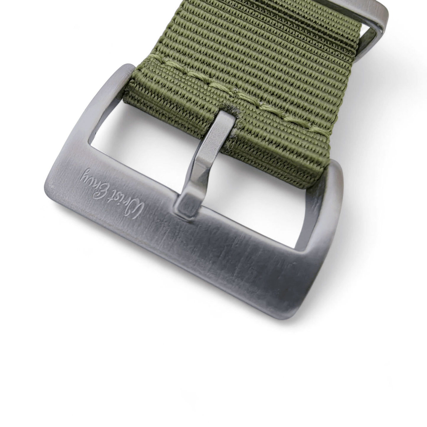 Velour Tubular Soft Touch Nylon Military Watch Strap 300mm 20mm 22mm Army Green - Wrist Envy