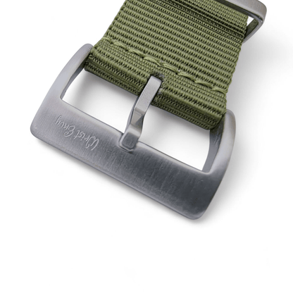 Velour Tubular Soft Touch Nylon Military Watch Strap 300mm 20mm 22mm Army Green - Wrist Envy