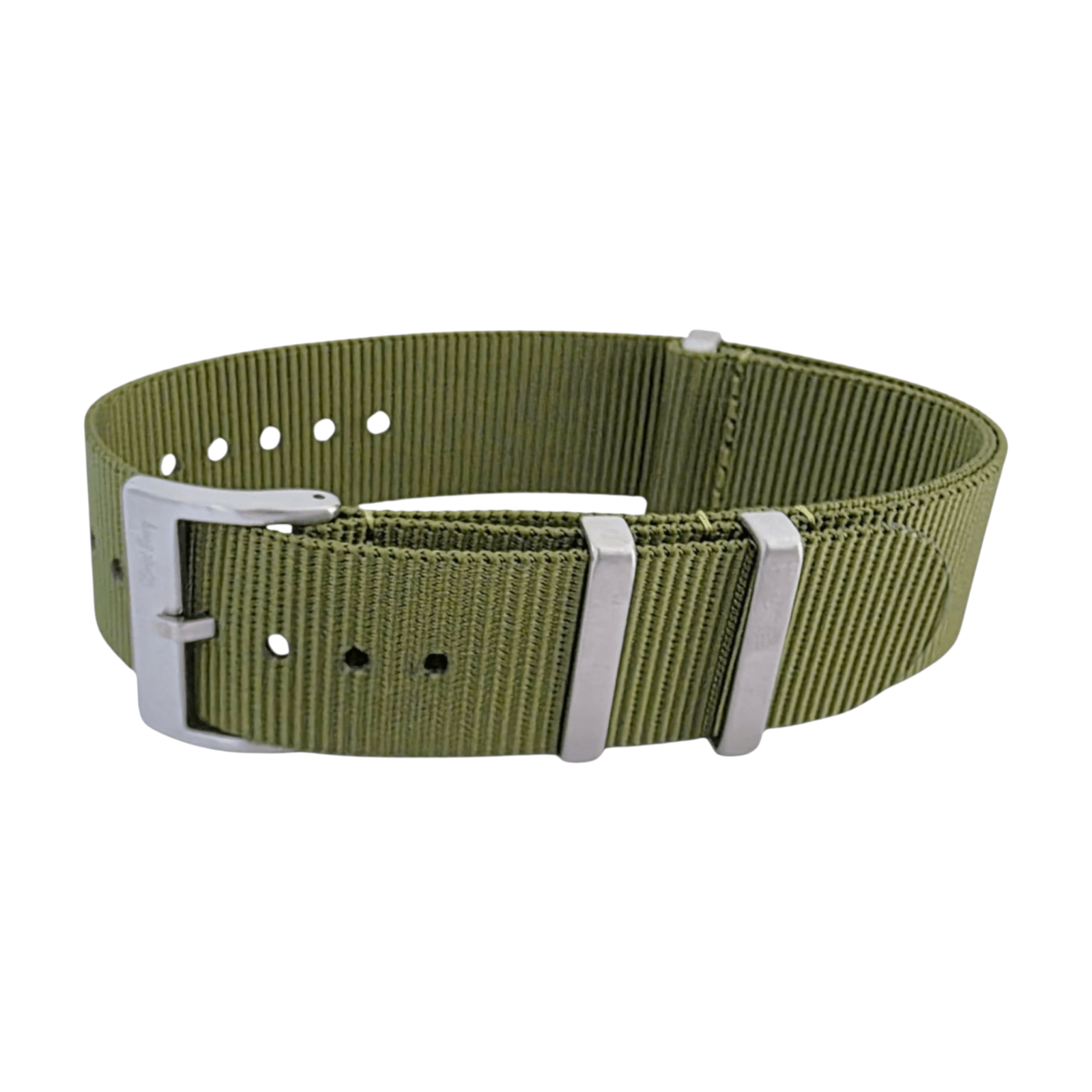 Velour Tubular Soft Touch Nylon Military Watch Strap 300mm 20mm 22mm Army Green - Wrist Envy