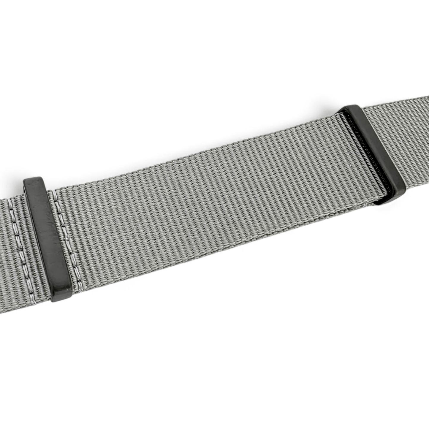 Velour Tubular Soft Touch Nylon Military Watch Strap 300mm 20mm 22mm Glacier Grey - Wrist Envy